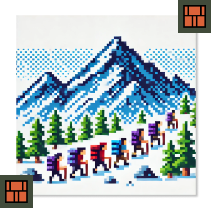 8Bit mountains image